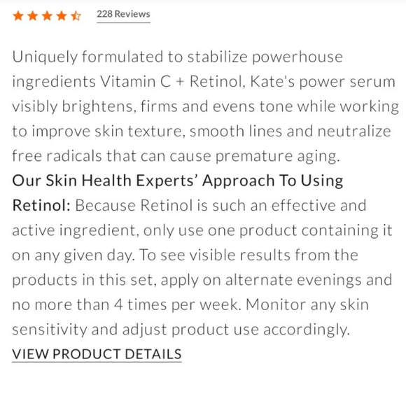 Kate Somerville Retinol Vita C Power Serum Firming & Brightening Treatment - Picture 6 of 16